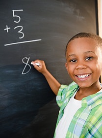 Boy at Chalkboard Boy at Chalkboard