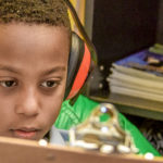 get-involved Shadow student testing in a sensory learning space