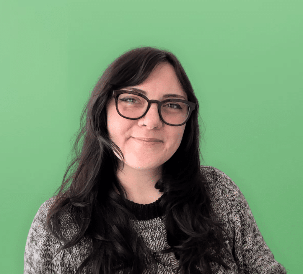 a woman smiling at the camera