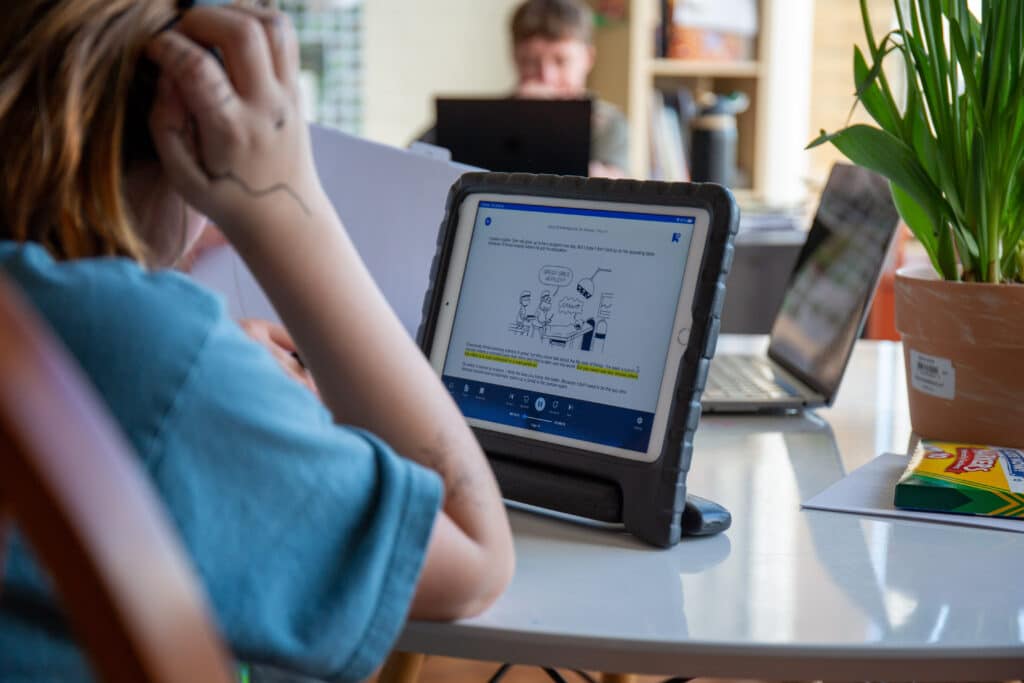 a student using Learning Ally