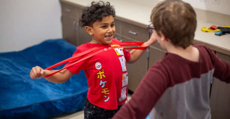 students in a SuperSensory Space